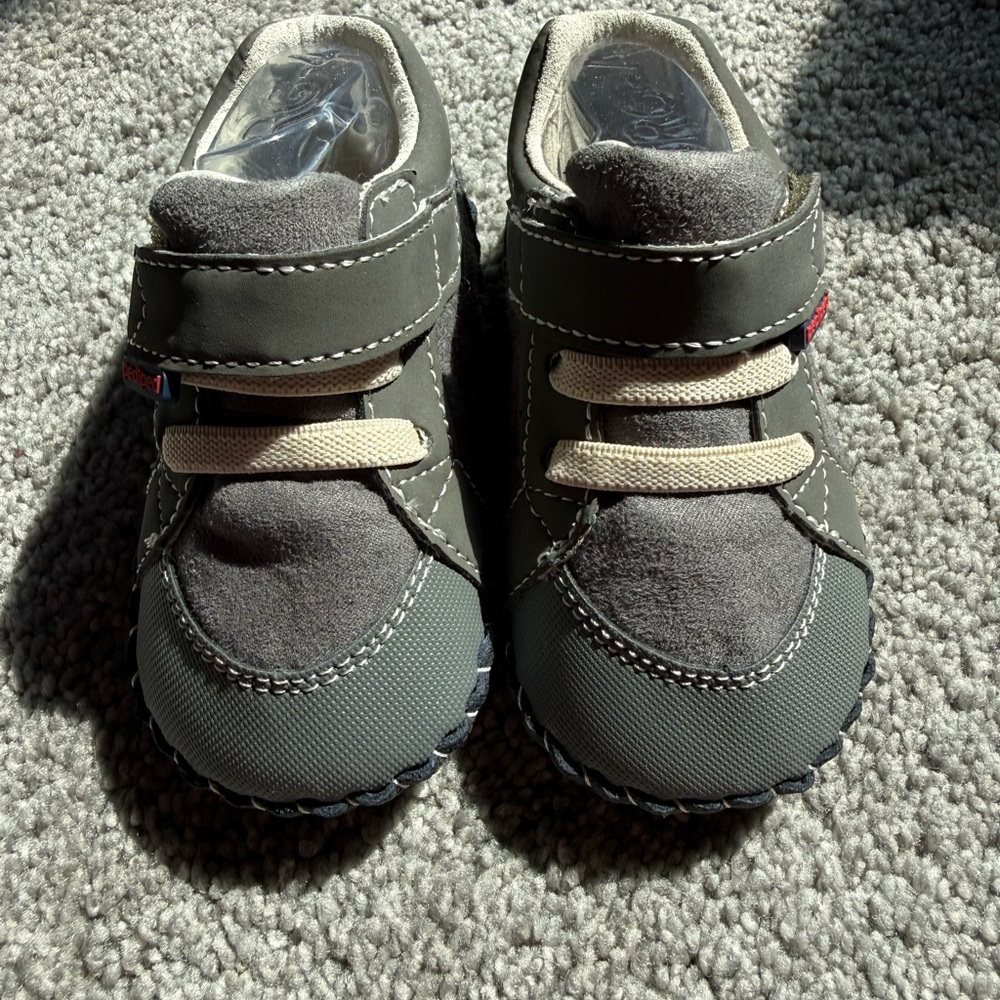 Pediped Gray and blue Kids Sneakers New